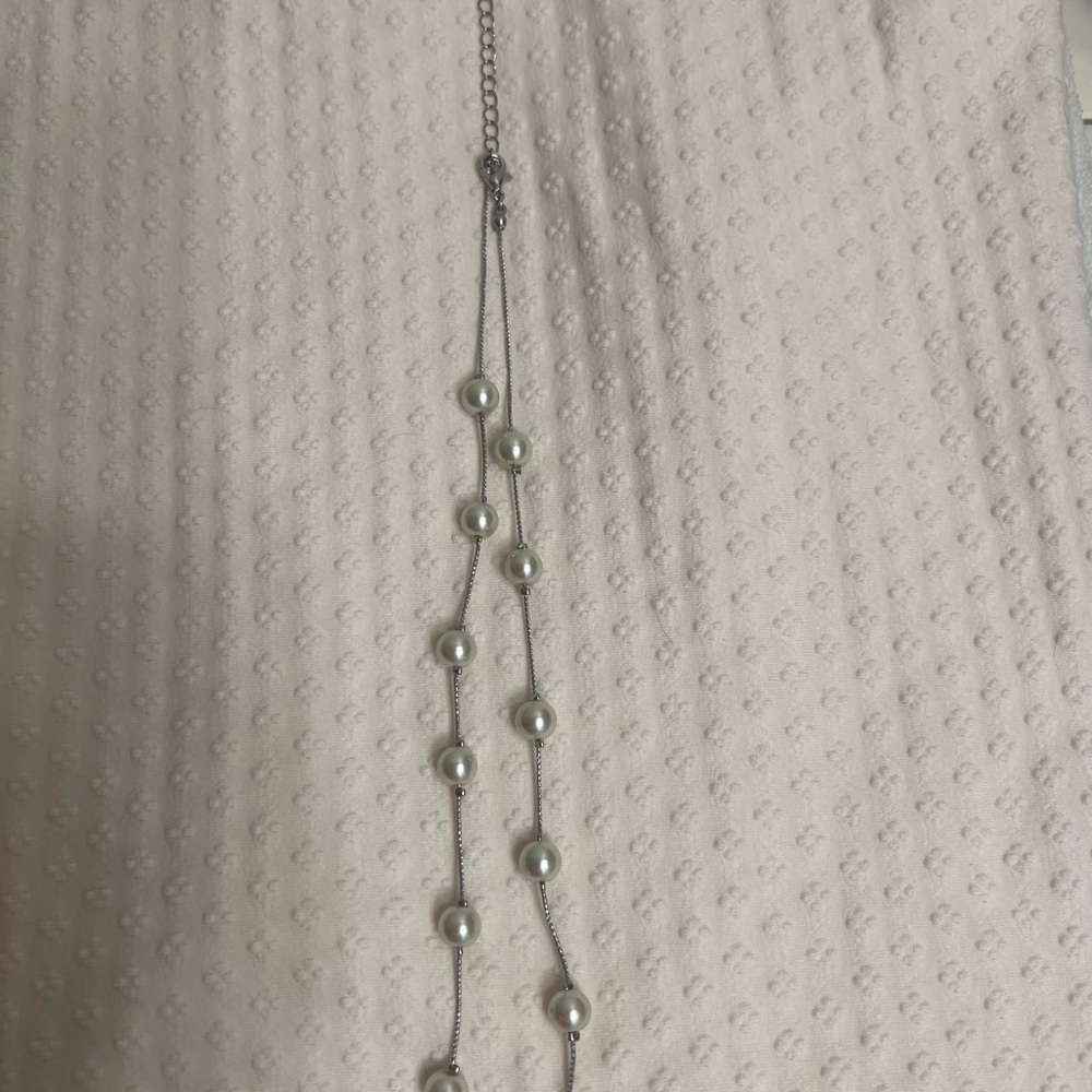 Unbranded Silver-Tone Pearl Station necklace